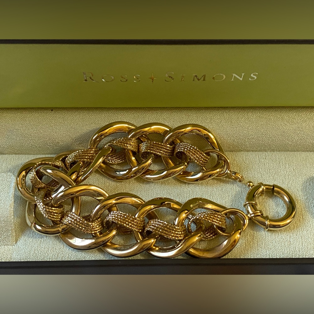Ross-Simons Italian 14K Gold intermittent Link Bracelet